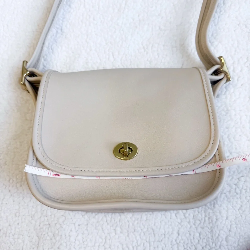 Vintage Coach 1997 Legacy Flap Bone Leather Crossbody Amazing Condition 9965 - Picture 12 of 16